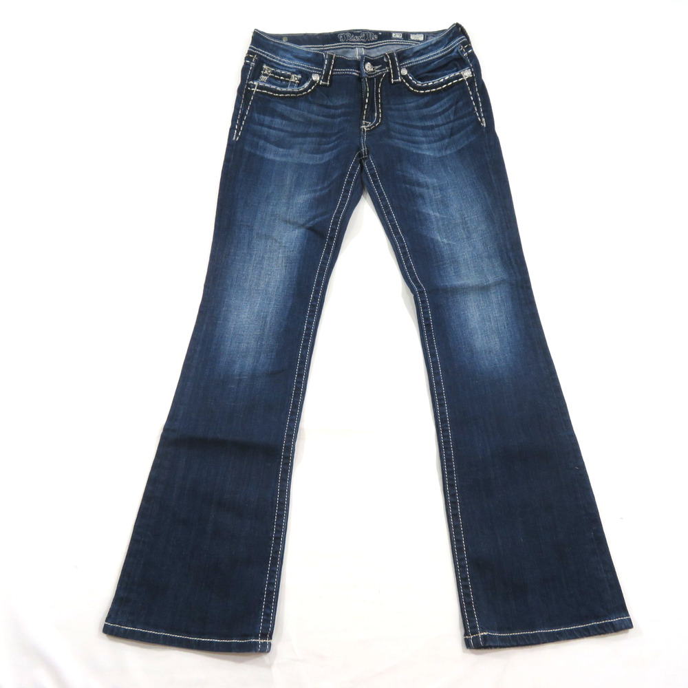 Miss Me Blue Jeans JE5014B23L Boot Blue Sz 29 Measured 30x33